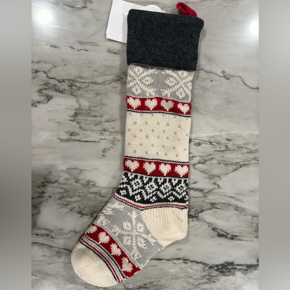 Pottery Barn Natural Fair Isle Stocking - Picture 2 of 3